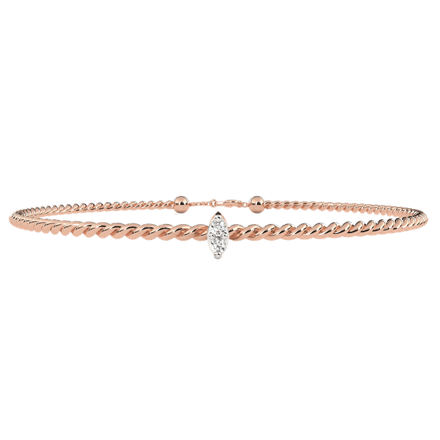 Twisted Diamond Accent Bracelet
