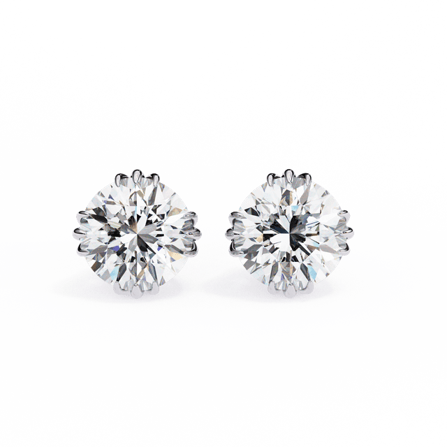 Round Brilliant Eterna Crown Studs