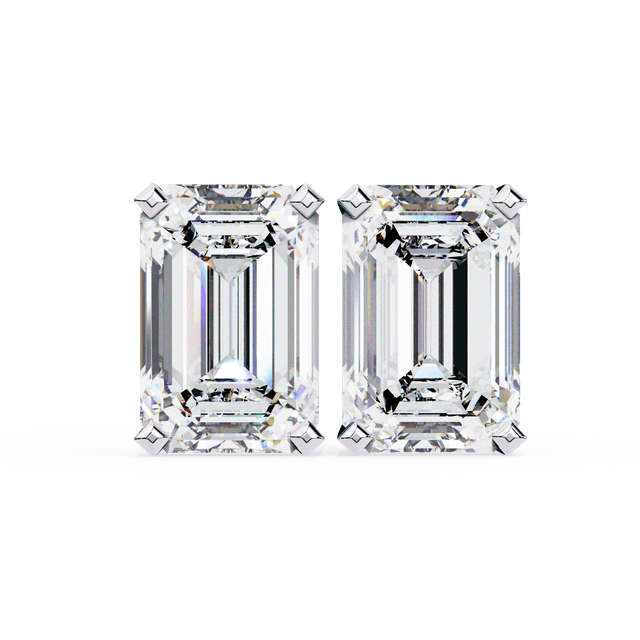 Emerald Cut Regal Frame Studs