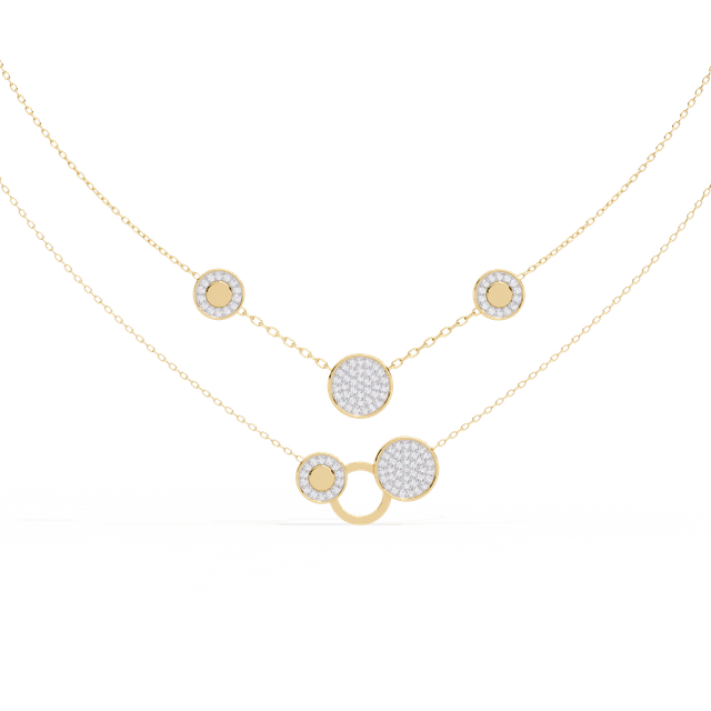 Circle Disc Layer Necklace