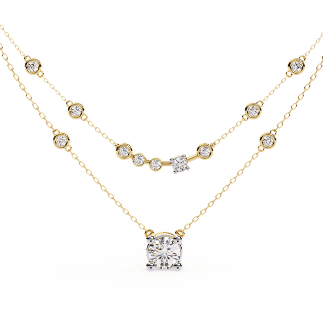 Double Layer Diamond Necklace